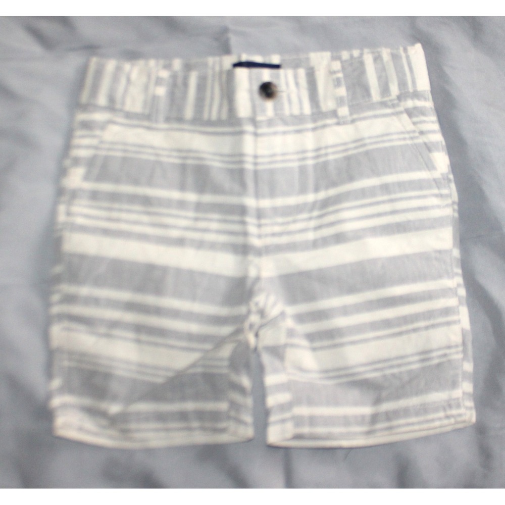 The Children's Place Chino Shorts stripe Adjustable Waist Flat Front Boys Size 4